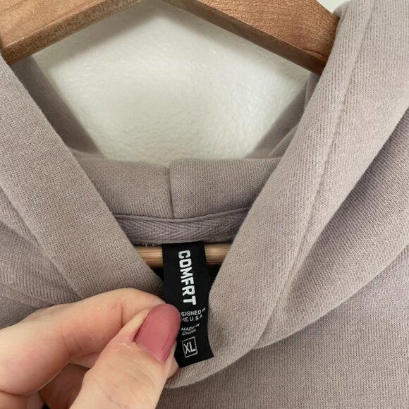 Comfrt Signature Fit Unisex Pullover Hoodie Taupe Bark Size XL - Picture 3 of 7